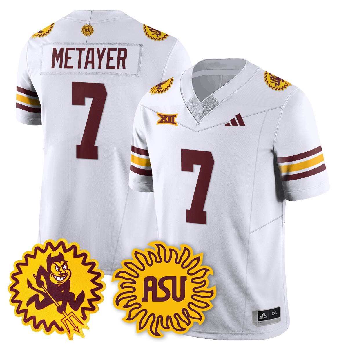 Arizona State Sun Devils 1975 Throwback Uniform - All Stitched