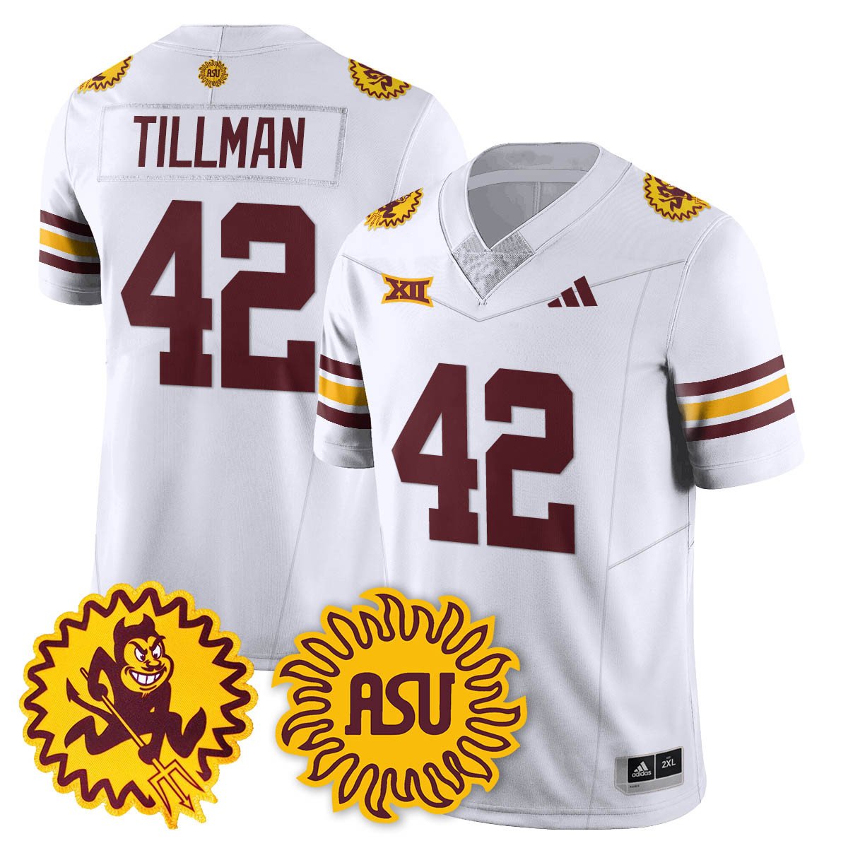 Arizona State Sun Devils 1975 Throwback Uniform - All Stitched