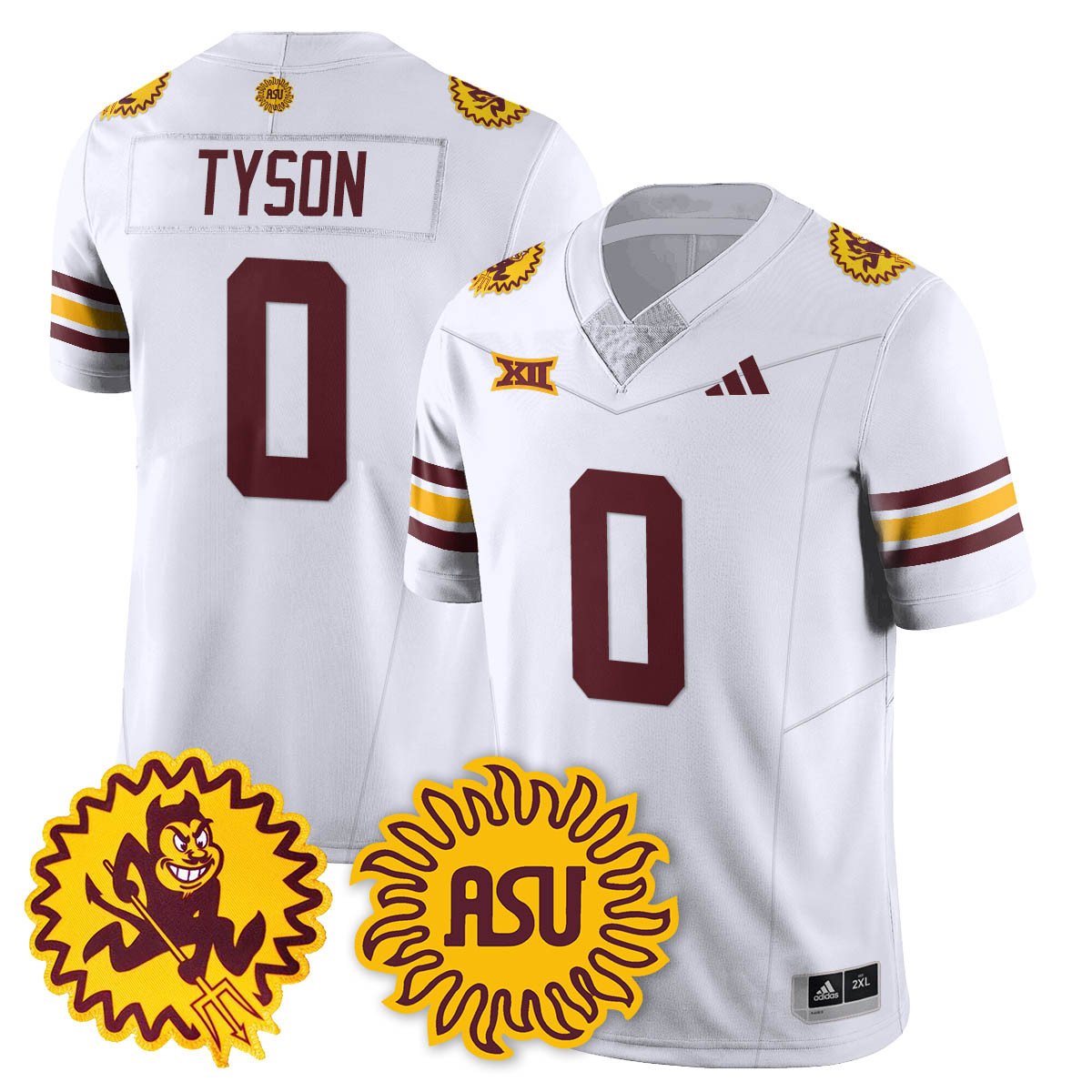 Arizona State Sun Devils 1975 Throwback Uniform - All Stitched