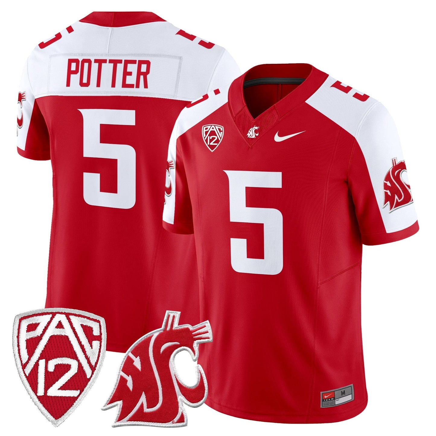 Men's Washington State Cougars 2025 Vapor Limited Jersey - All Stitched