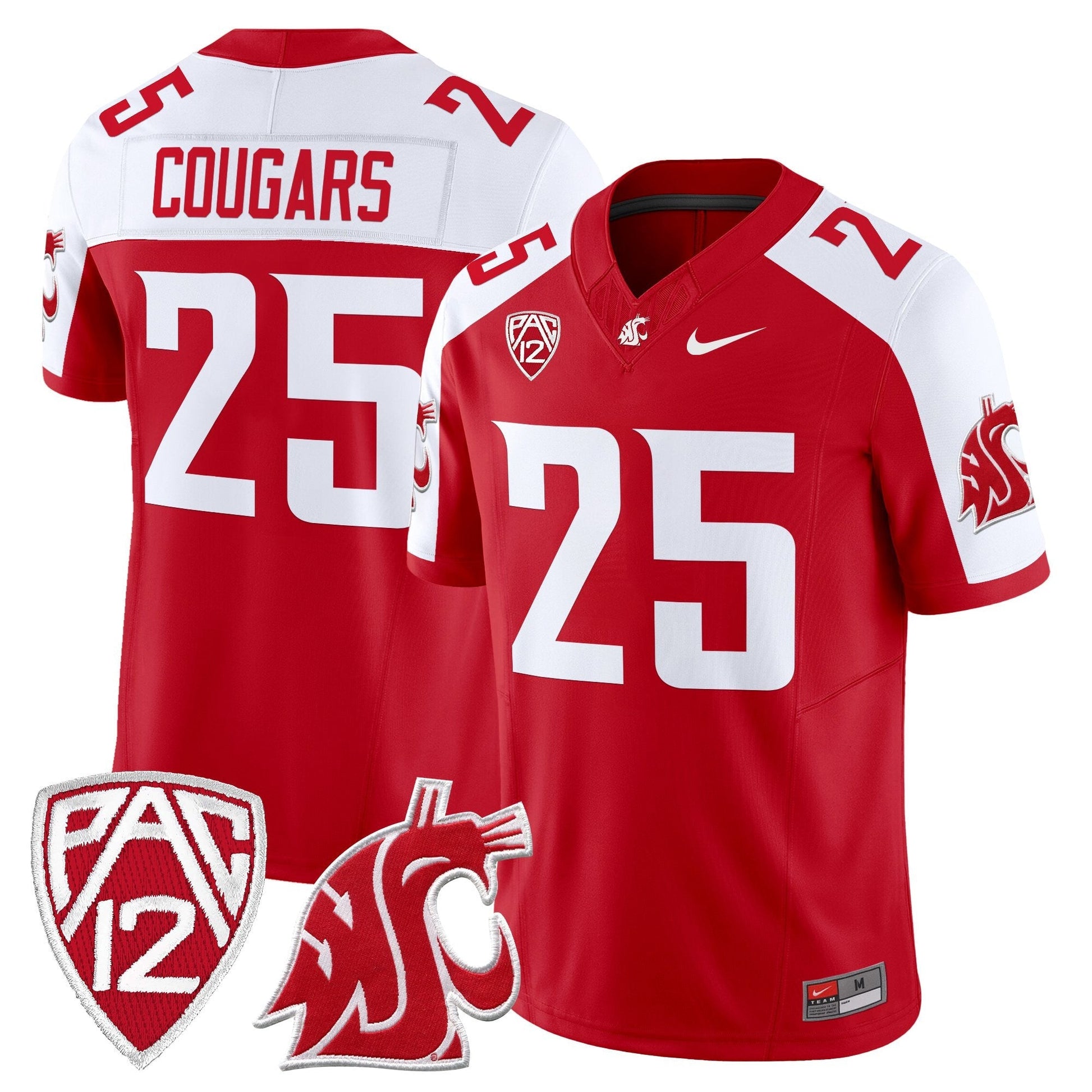 Men's Washington State Cougars 2025 Vapor Limited Jersey - All Stitched