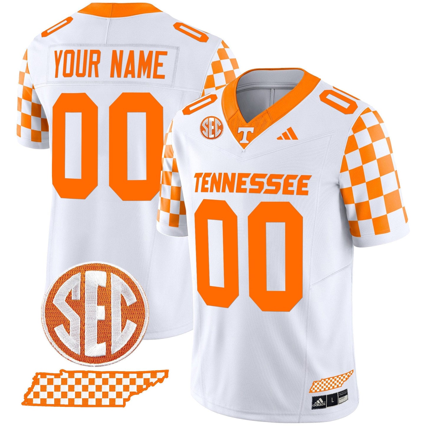 Tennessee Volunteers 'Rebrand 2026' Checkerboard Vapor Limited Custom Jersey - All Stitched