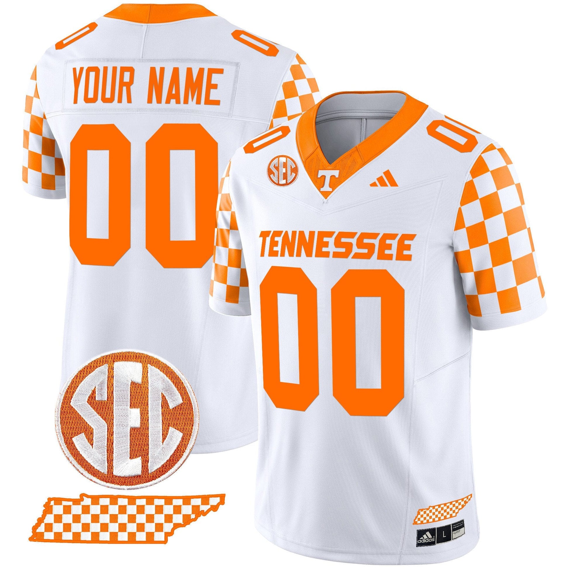 Tennessee Volunteers 'Rebrand 2026' Checkerboard Vapor Limited Custom Jersey - All Stitched