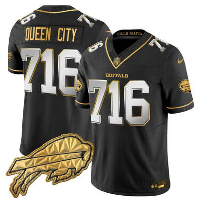 Men's Buffalo Bills 2025 "Rivalries" Gold Vapor Limited Jersey - All Stitched