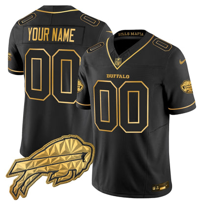 Buffalo Bills 2025 "Rivalries" Gold Vapor Limited Custom Jersey - All Stitched