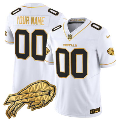 Buffalo Bills 2025 "Rivalries" Gold Vapor Limited Custom Jersey - All Stitched