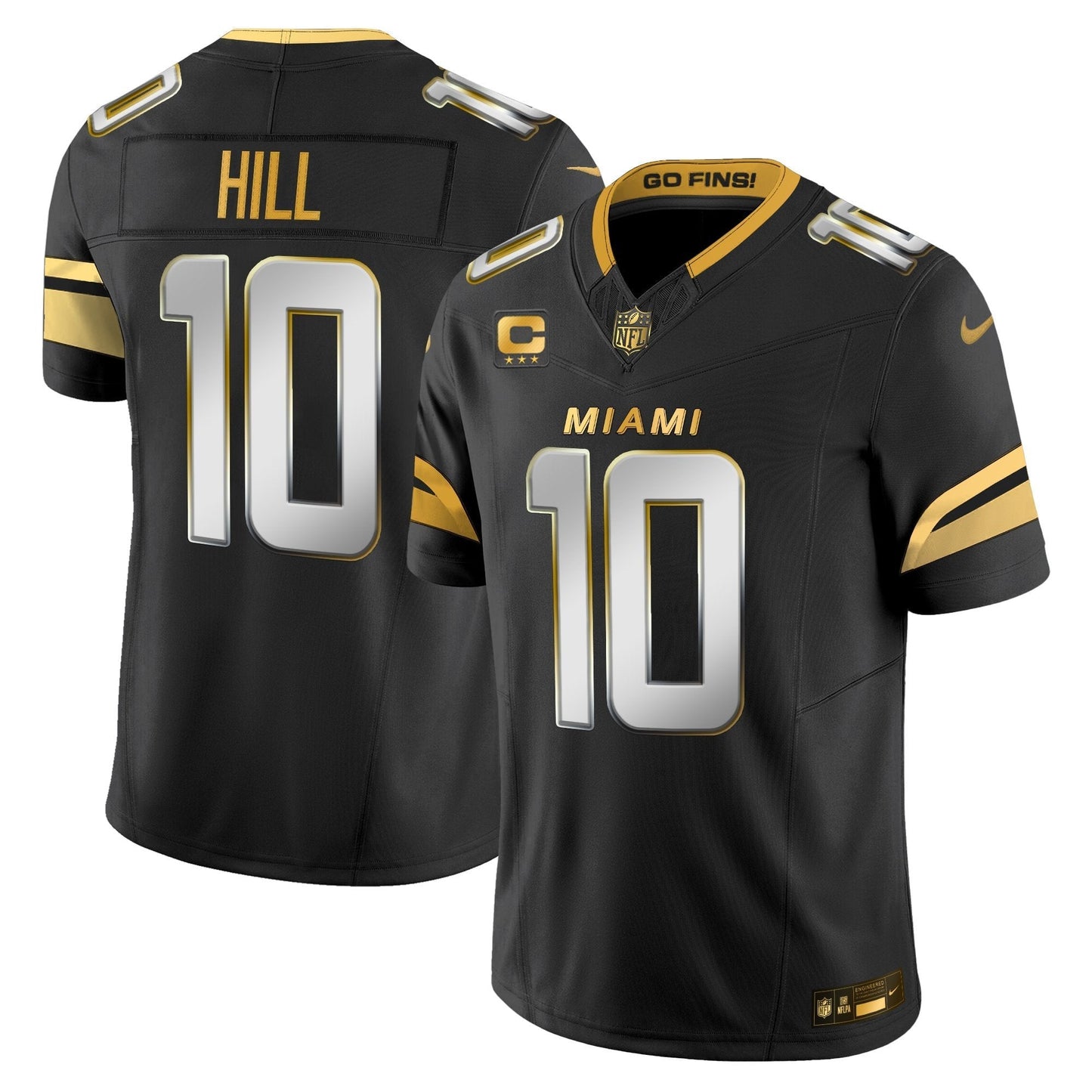 Men's Miami Dolphins 2025 "Rivalries" Gold Vapor Limited Jersey - All Stitched