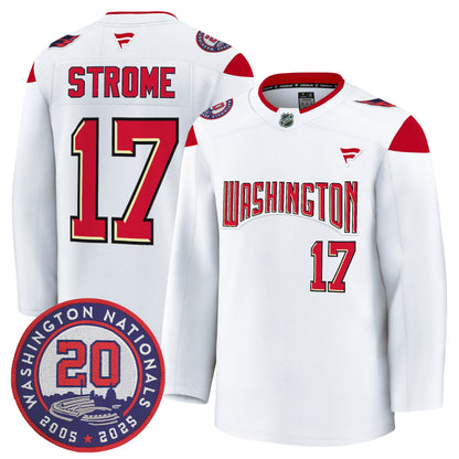 Washington Capitals 20th Anniversary Seasons Patch Premium Jersey - All Stitched