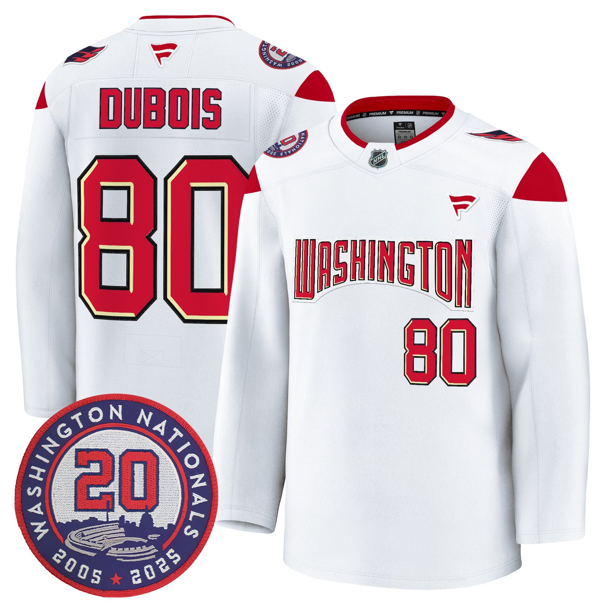 Washington Capitals 20th Anniversary Seasons Patch Premium Jersey - All Stitched