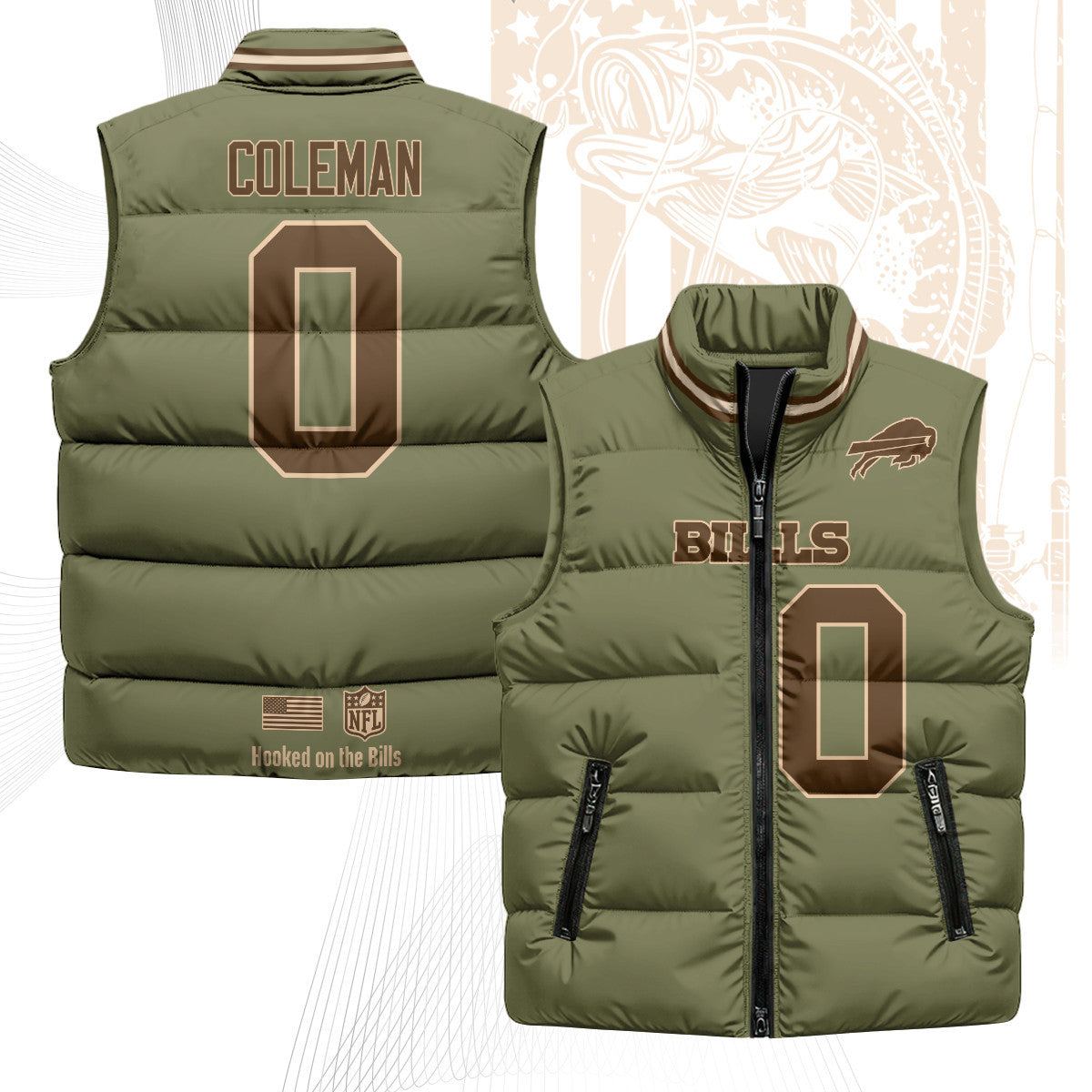 Buffalo Bills Fishing Unisex Puffer Vest