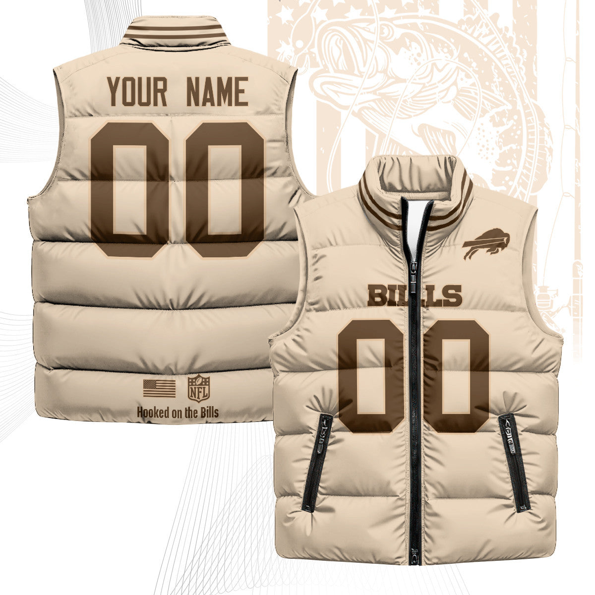 Buffalo Bills Fishing Unisex Puffer Vest