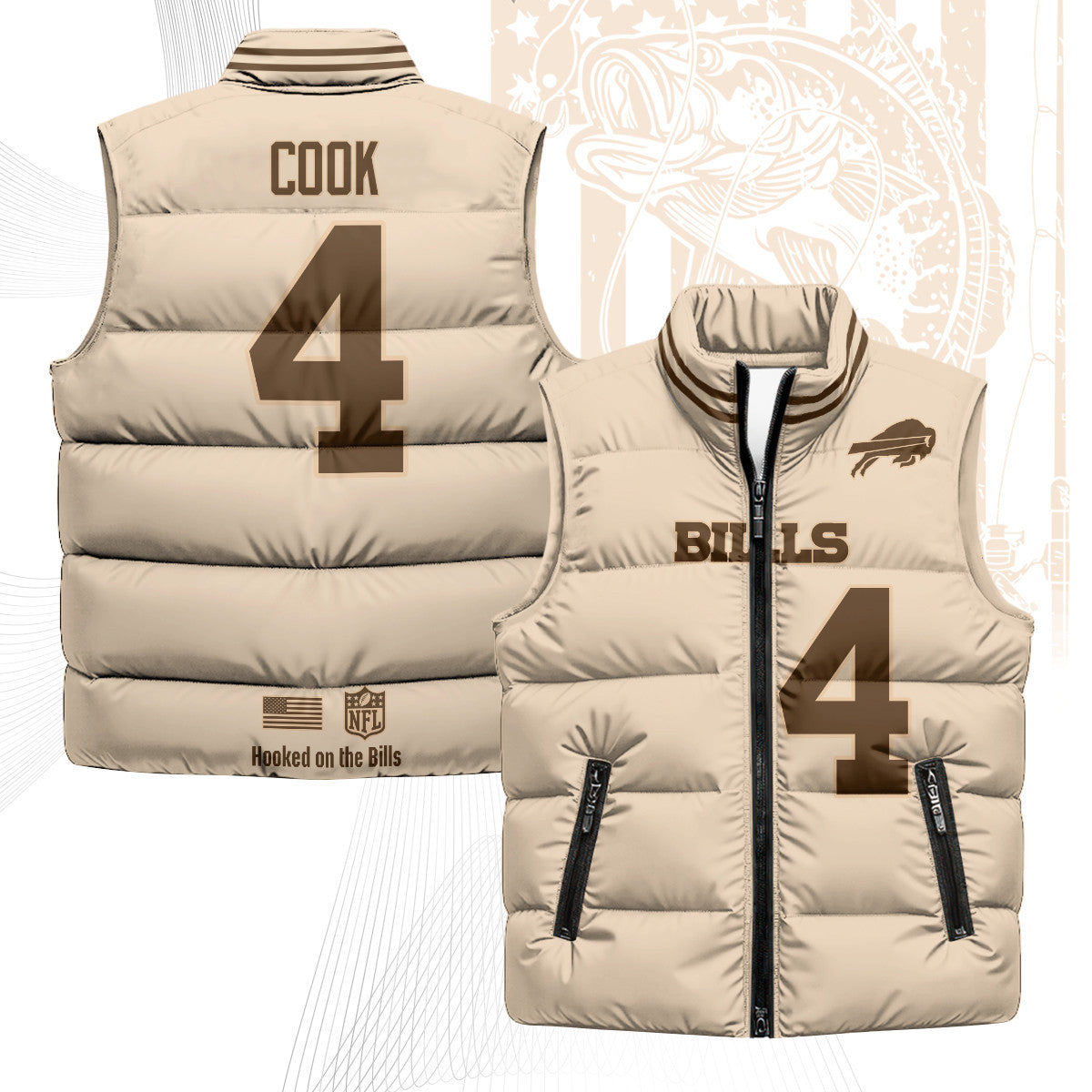 Buffalo Bills Fishing Unisex Puffer Vest