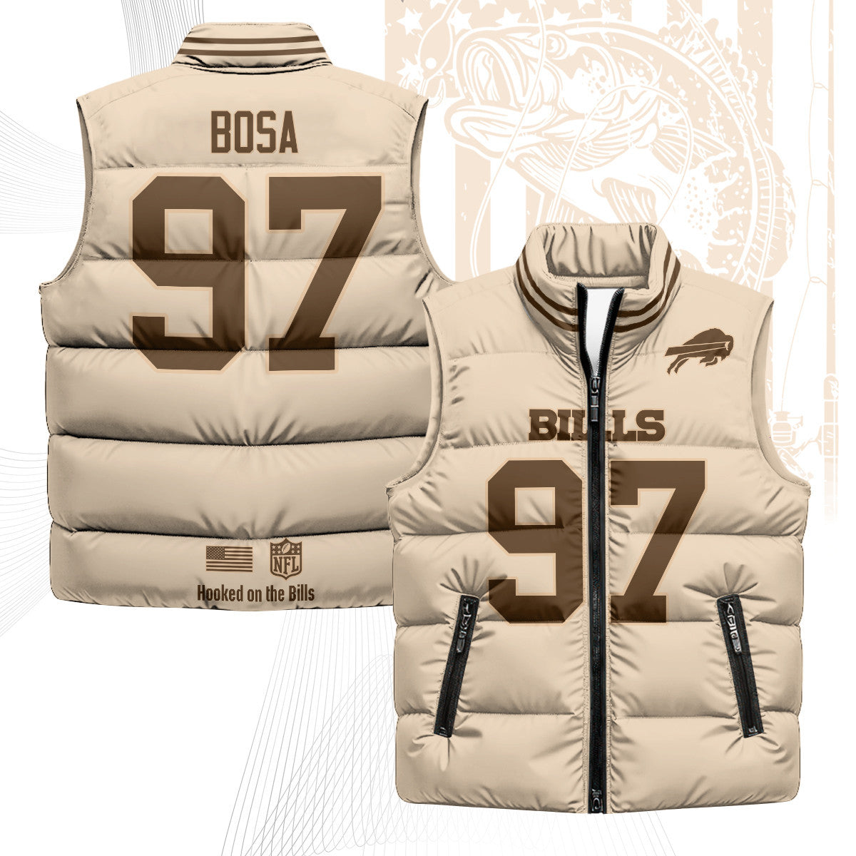 Buffalo Bills Fishing Unisex Puffer Vest