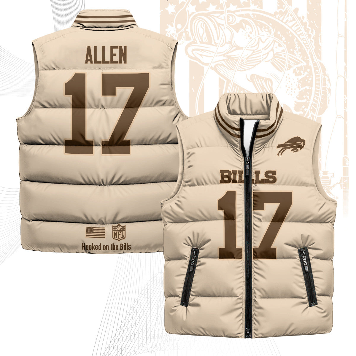 Buffalo Bills Fishing Unisex Puffer Vest