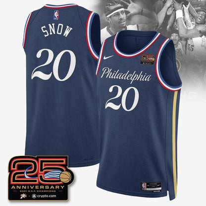 Philadelphia 76ers 25th Anniversary Jersey - All Stitched