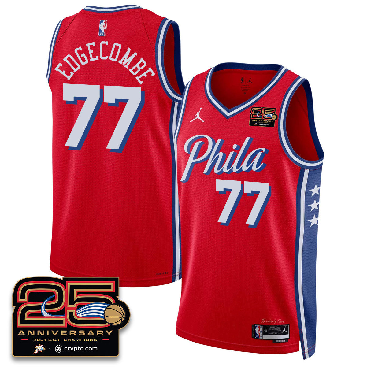 Philadelphia 76ers 25th Anniversary Jersey - All Stitched