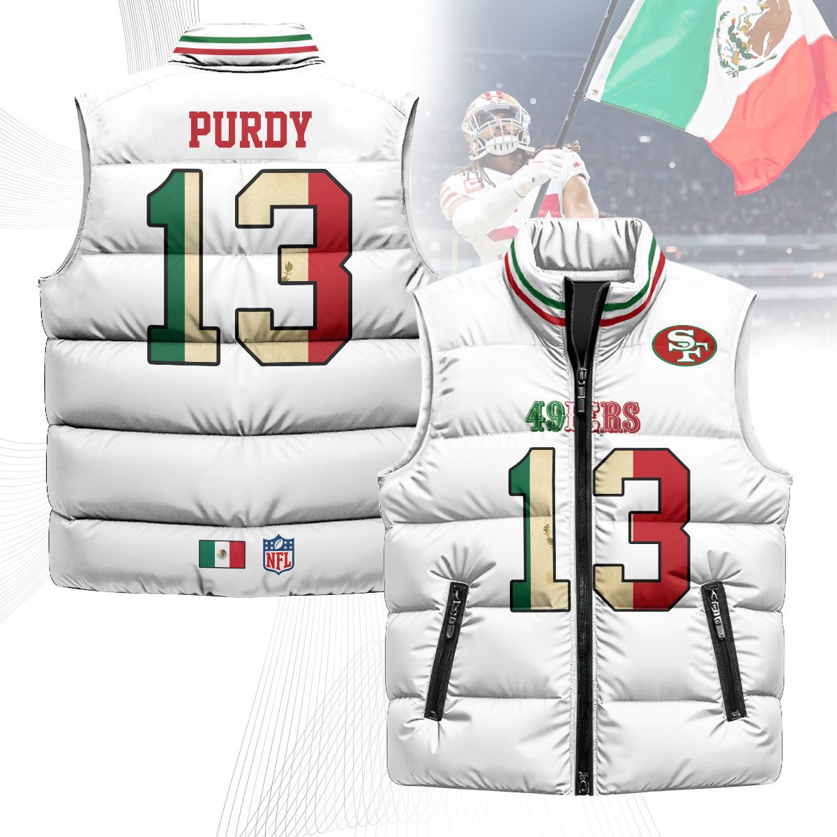 San Francisco 49ers Mexico Puffer Vest
