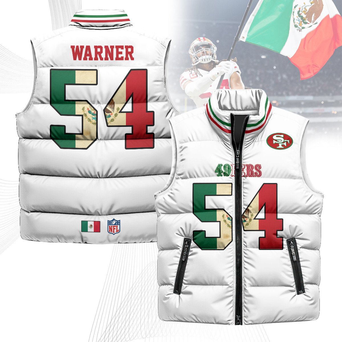 San Francisco 49ers Mexico Puffer Vest