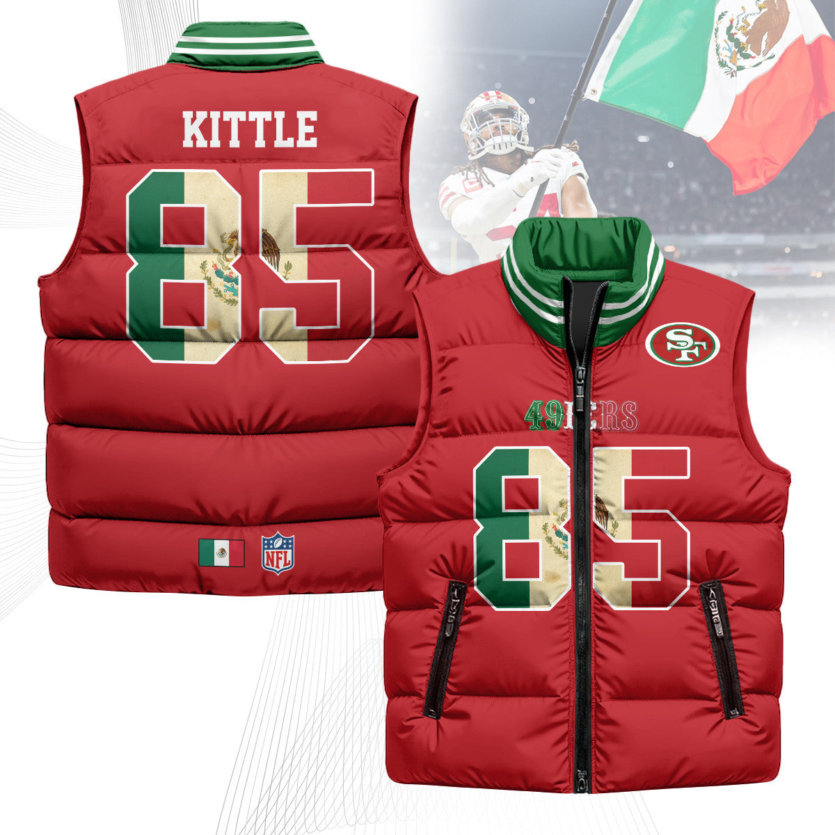 San Francisco 49ers Mexico Puffer Vest