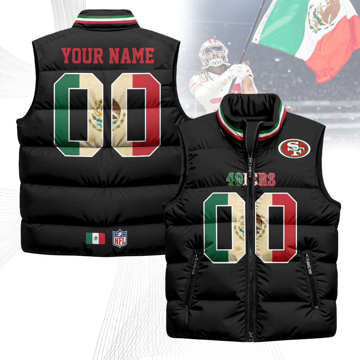 Custom SF Mexico Puffer Vest