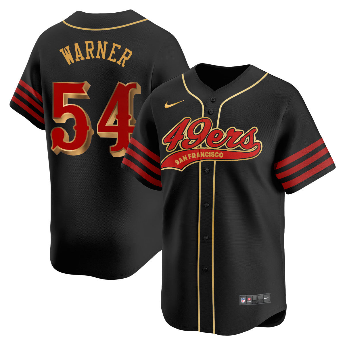 San Francisco 49ers Rivalry Series Baseball Jersey - All Stitched