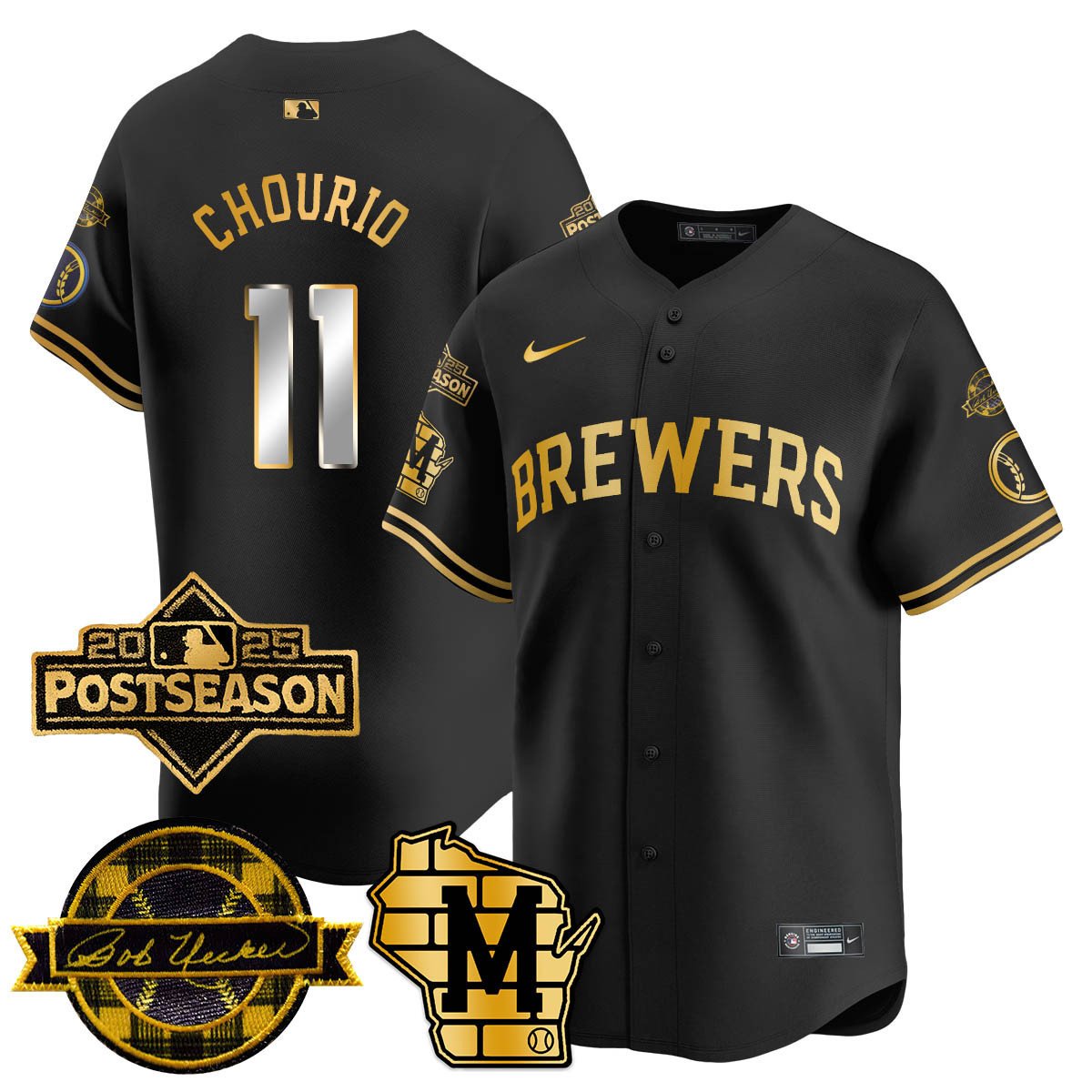 Milwaukee Brewers 2025 Postseason Jersey - All Stitched
