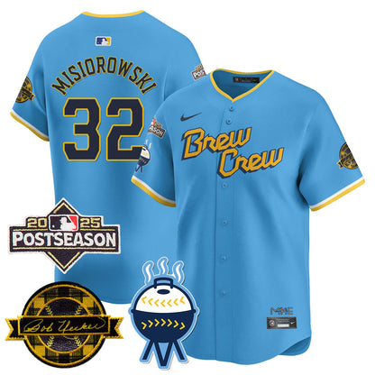 Milwaukee Brewers 2025 Postseason Jersey - All Stitched