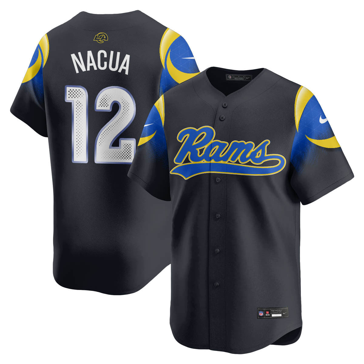 Los Angeles Rams Rivalry Series Baseball Jersey - All Stitched