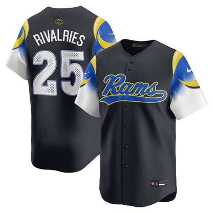 Los Angeles Rams Rivalry Series Baseball Jersey - All Stitched