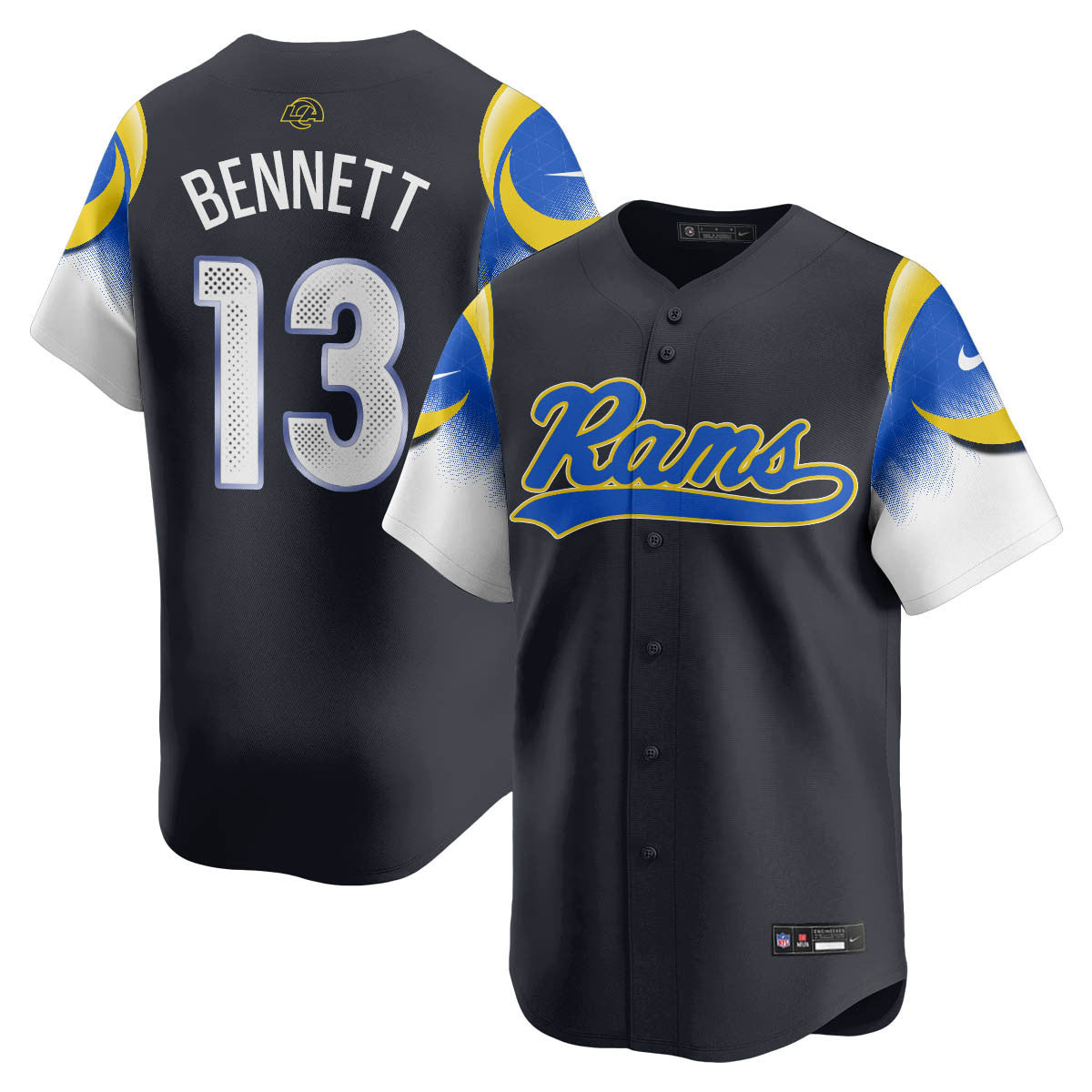 Los Angeles Rams Rivalry Series Baseball Jersey - All Stitched