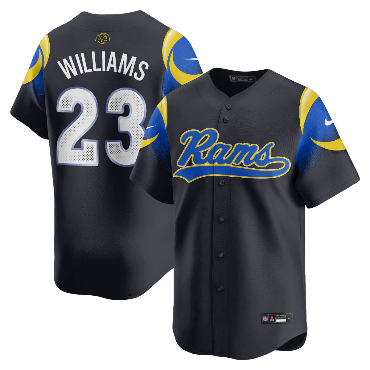 Los Angeles Rams Rivalry Series Baseball Jersey - All Stitched