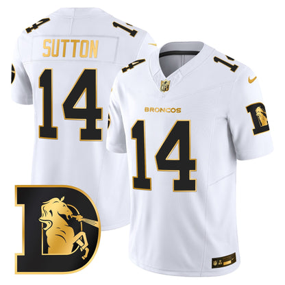 Men's Denver Broncos Throwback Gold Vapor Limited Jersey - All Stitched