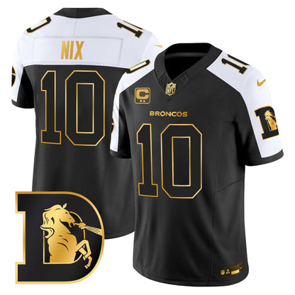 Men's Denver Broncos Throwback Gold Vapor Limited Jersey - All Stitched