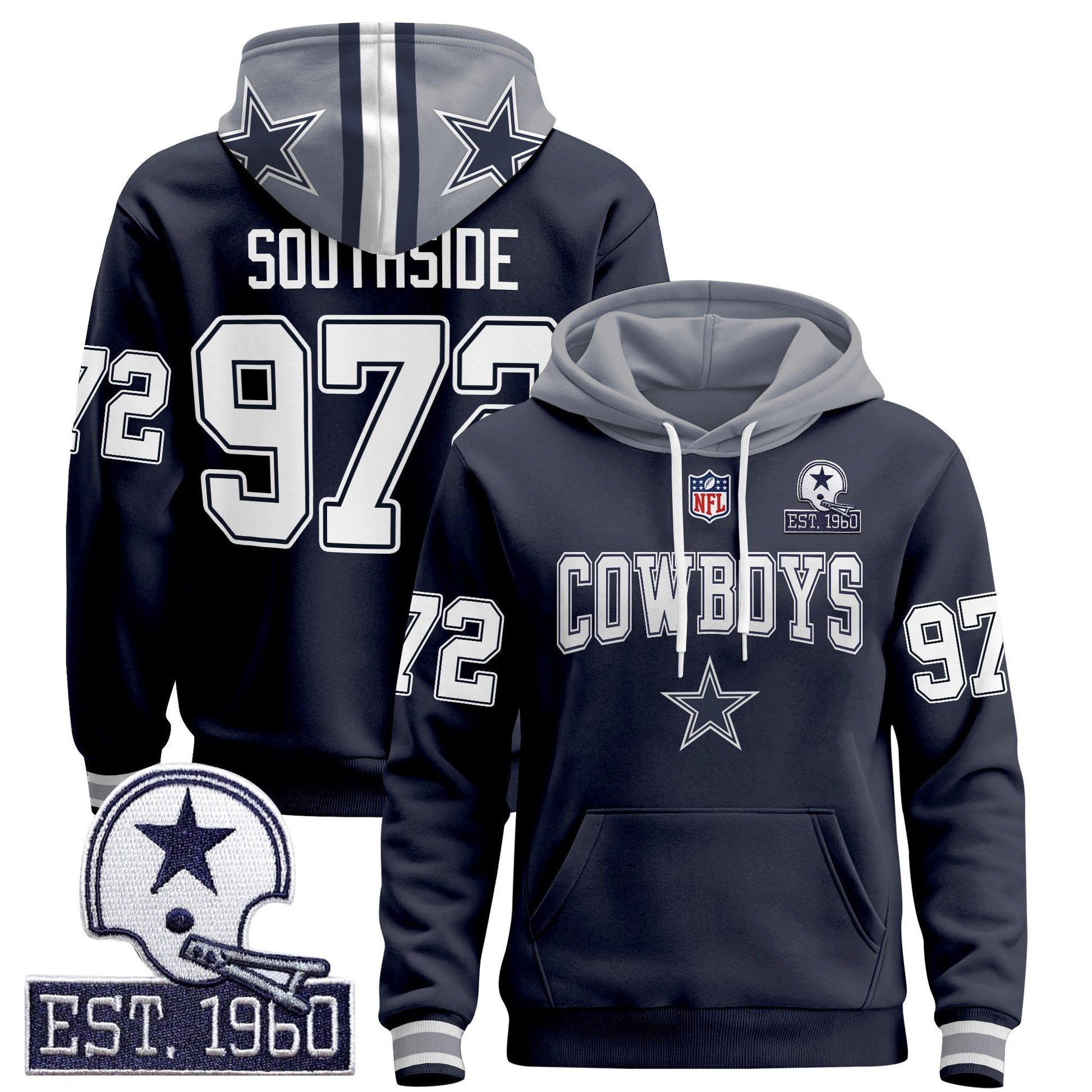 Men's Dallas Cowboys 2025 Premium Pullover Hoodie - All Stitched