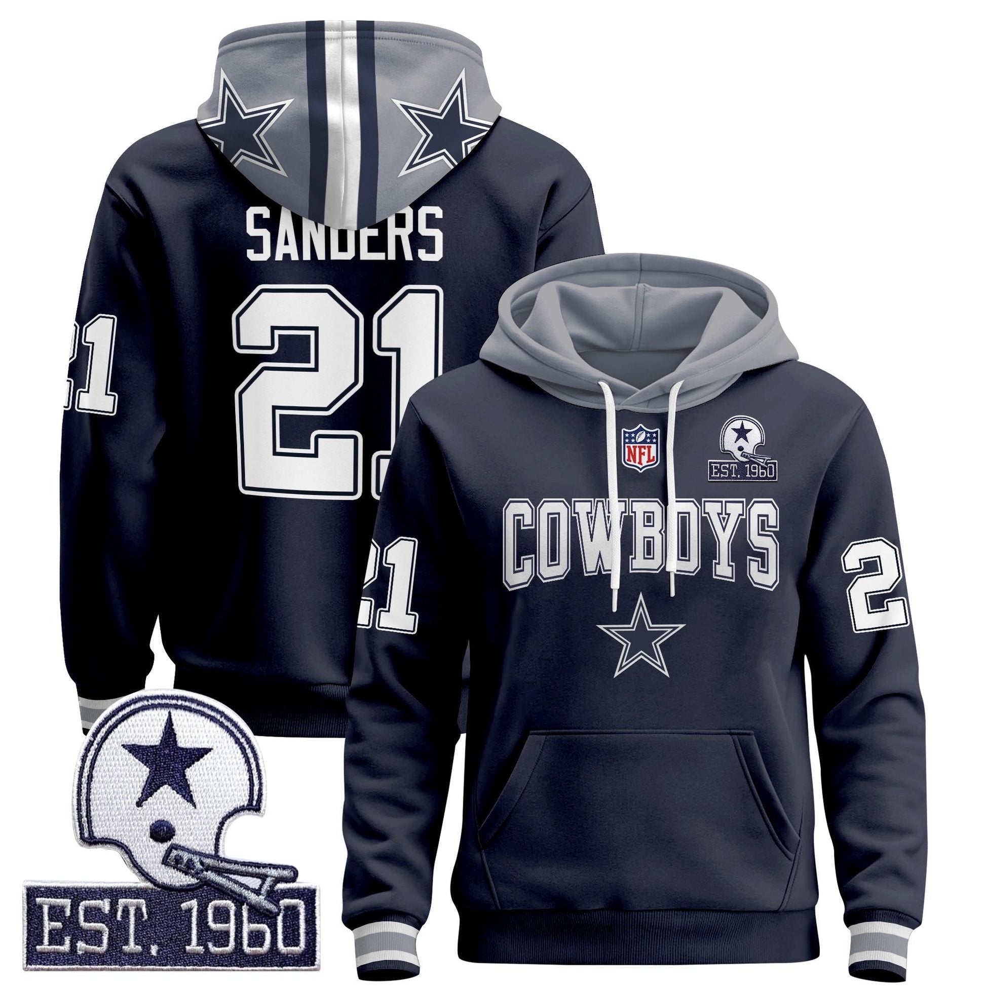 Men's Dallas Cowboys 2025 Premium Pullover Hoodie - All Stitched