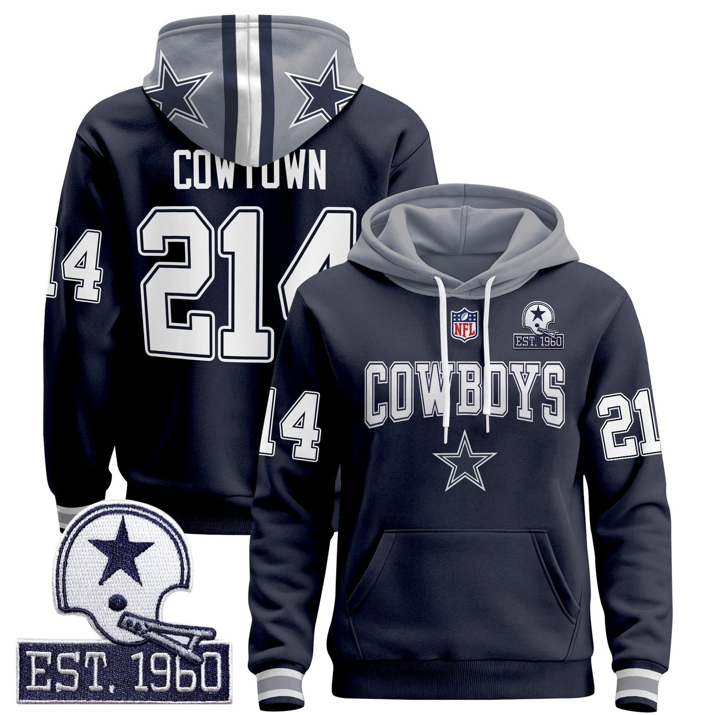 Men's Dallas Cowboys 2025 Premium Pullover Hoodie - All Stitched