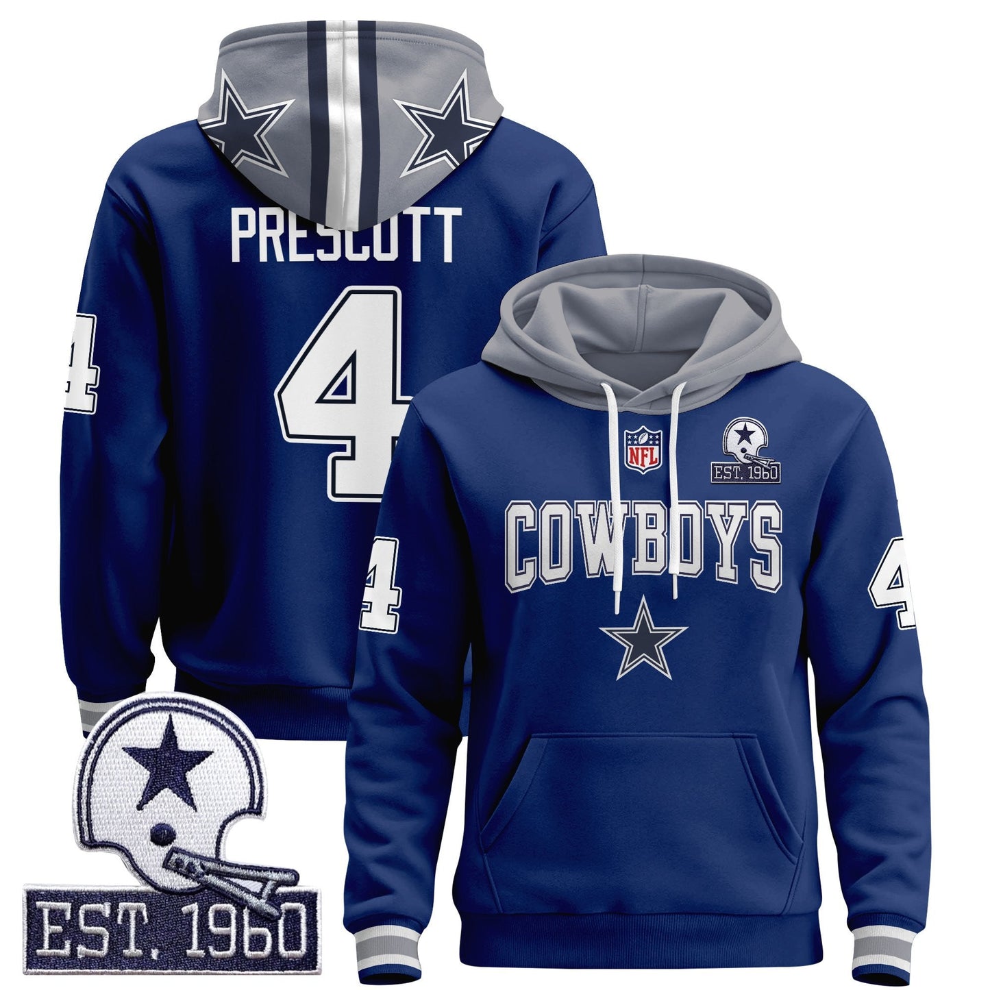 Men's Dallas Cowboys 2025 Premium Pullover Hoodie - All Stitched