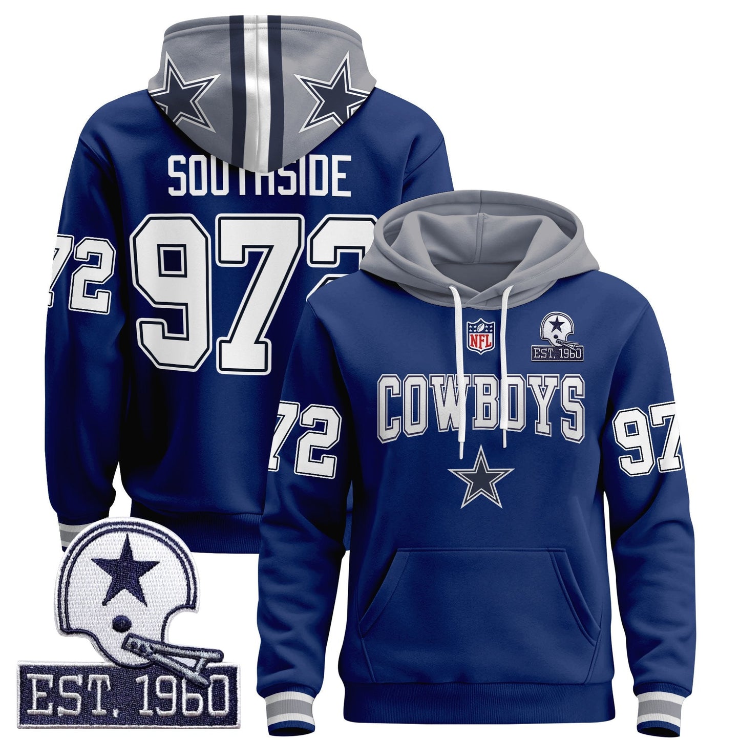 Men's Dallas Cowboys 2025 Premium Pullover Hoodie - All Stitched