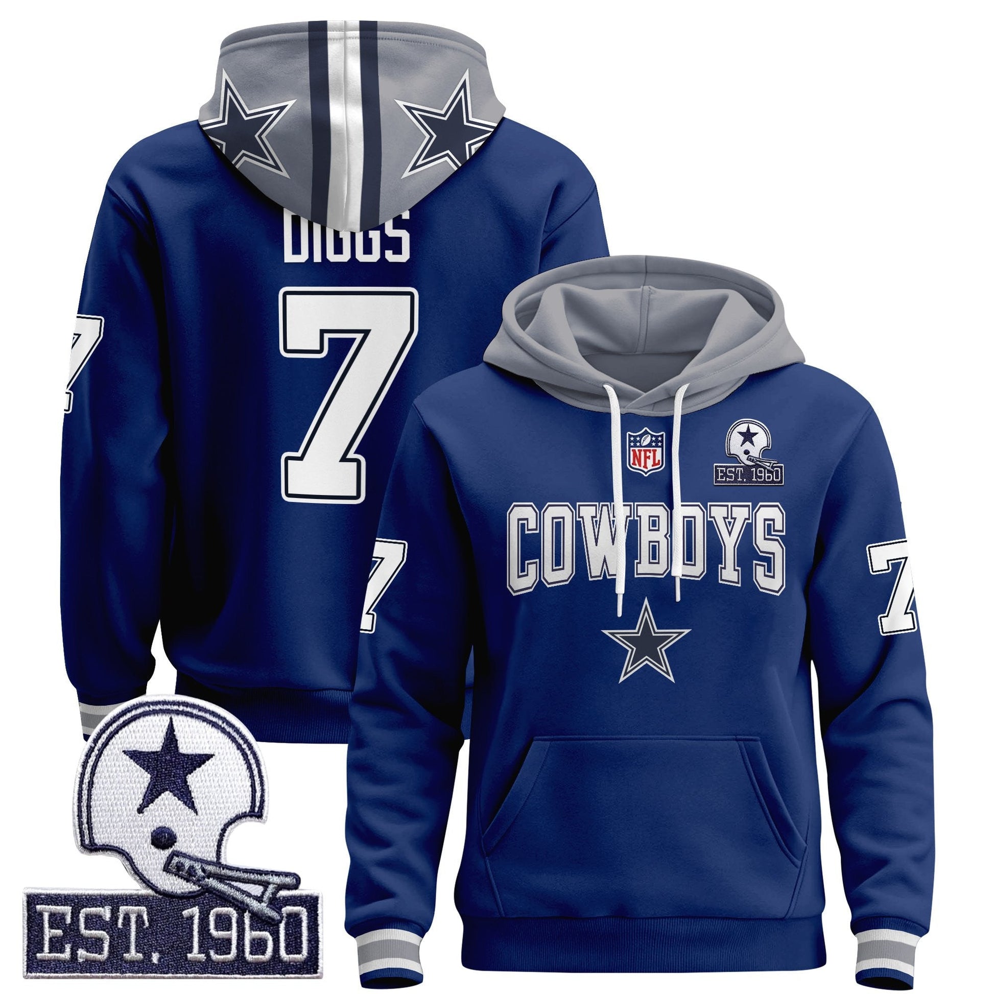 Men's Dallas Cowboys 2025 Premium Pullover Hoodie - All Stitched