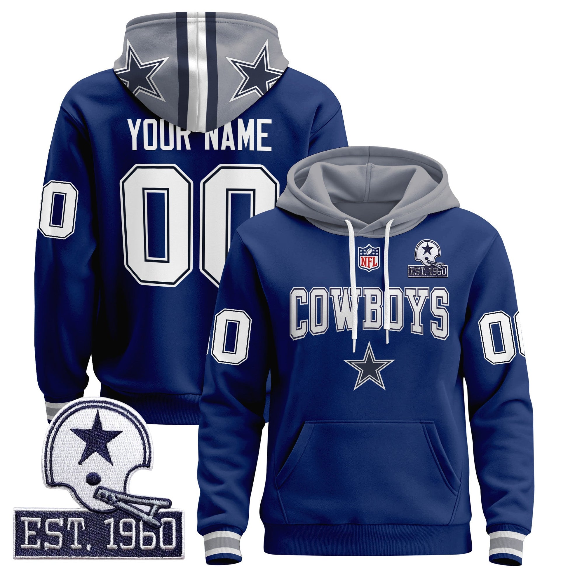 Dallas Cowboys 2025 Premium Custom Pullover Hoodie - All Stitched