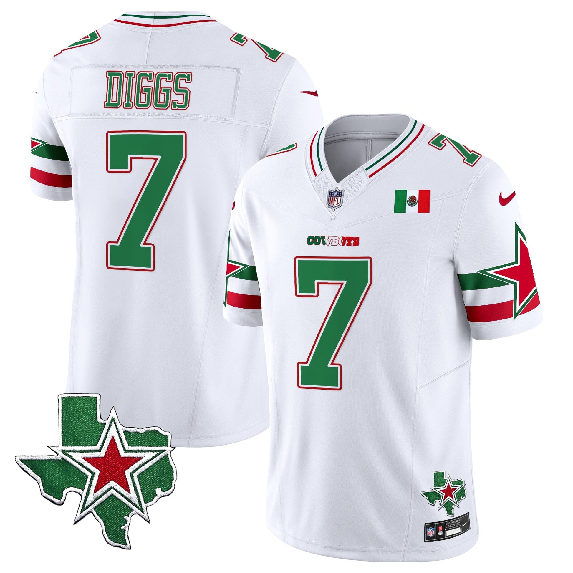 Men's Dallas Cowboys 2025 Mexico Vapor Limited Jersey - All Stitched