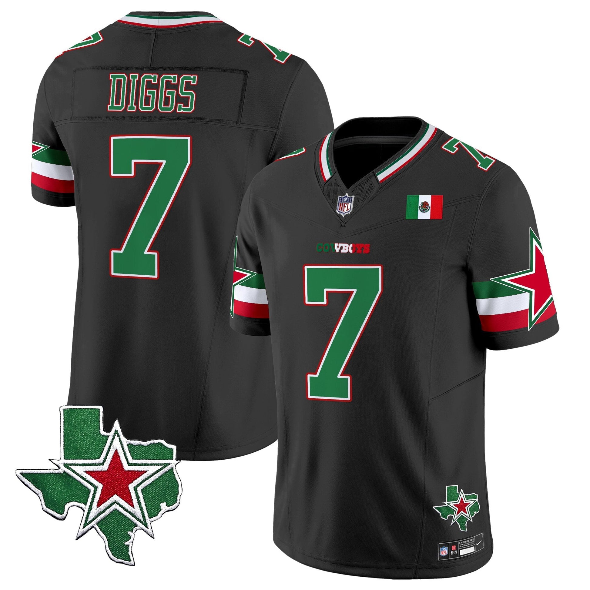 Men's Dallas Cowboys 2025 Mexico Vapor Limited Jersey - All Stitched