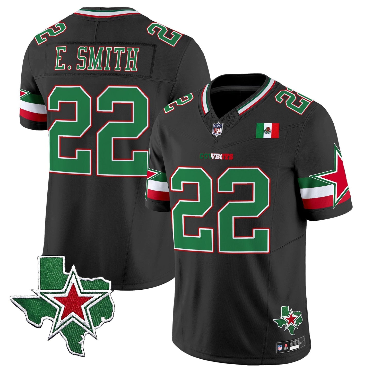 Men's Dallas Cowboys 2025 Mexico Vapor Limited Jersey - All Stitched