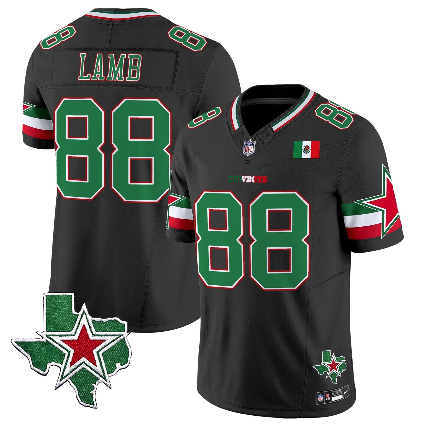 Men's Dallas Cowboys 2025 Mexico Vapor Limited Jersey - All Stitched