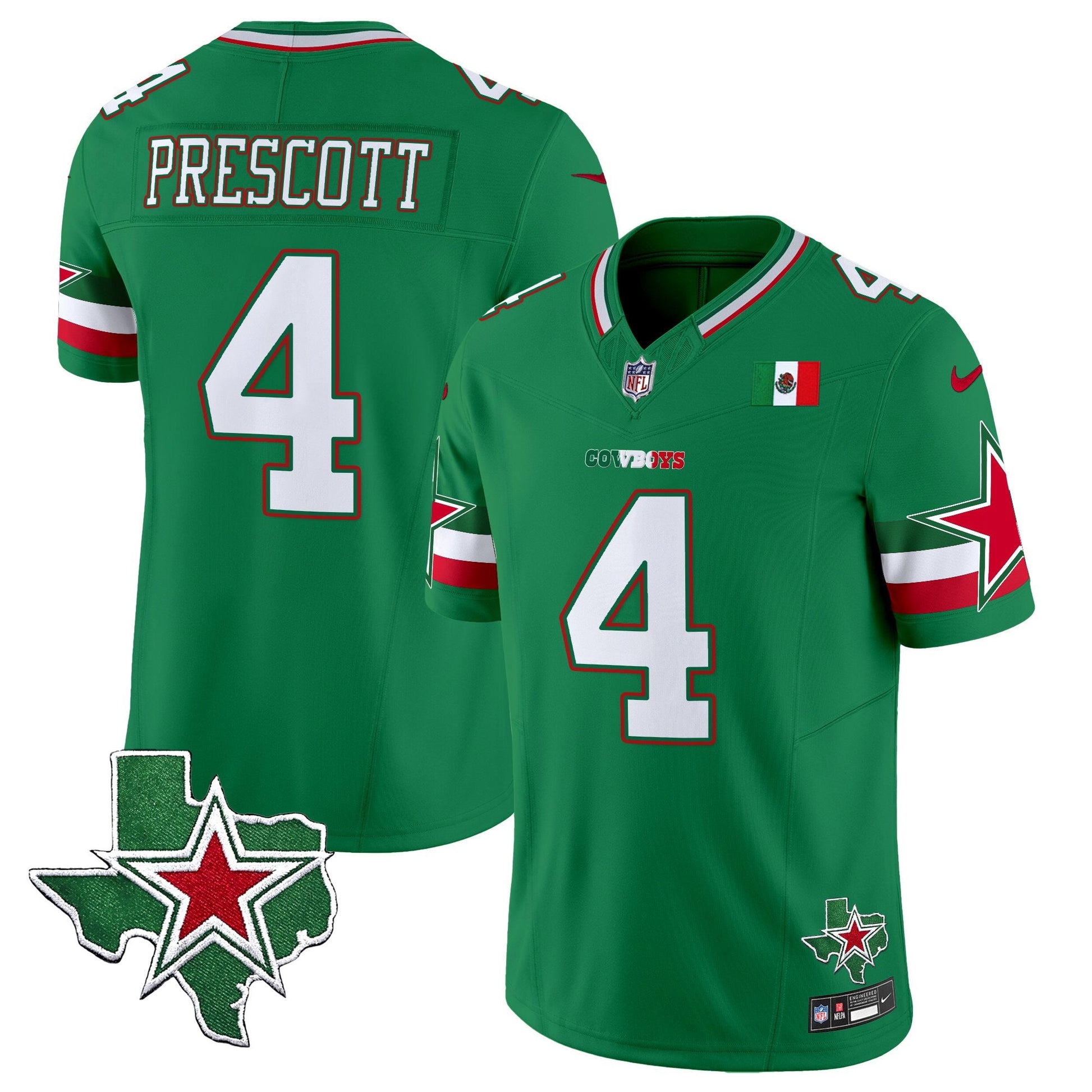 Men's Dallas Cowboys 2025 Mexico Vapor Limited Jersey - All Stitched