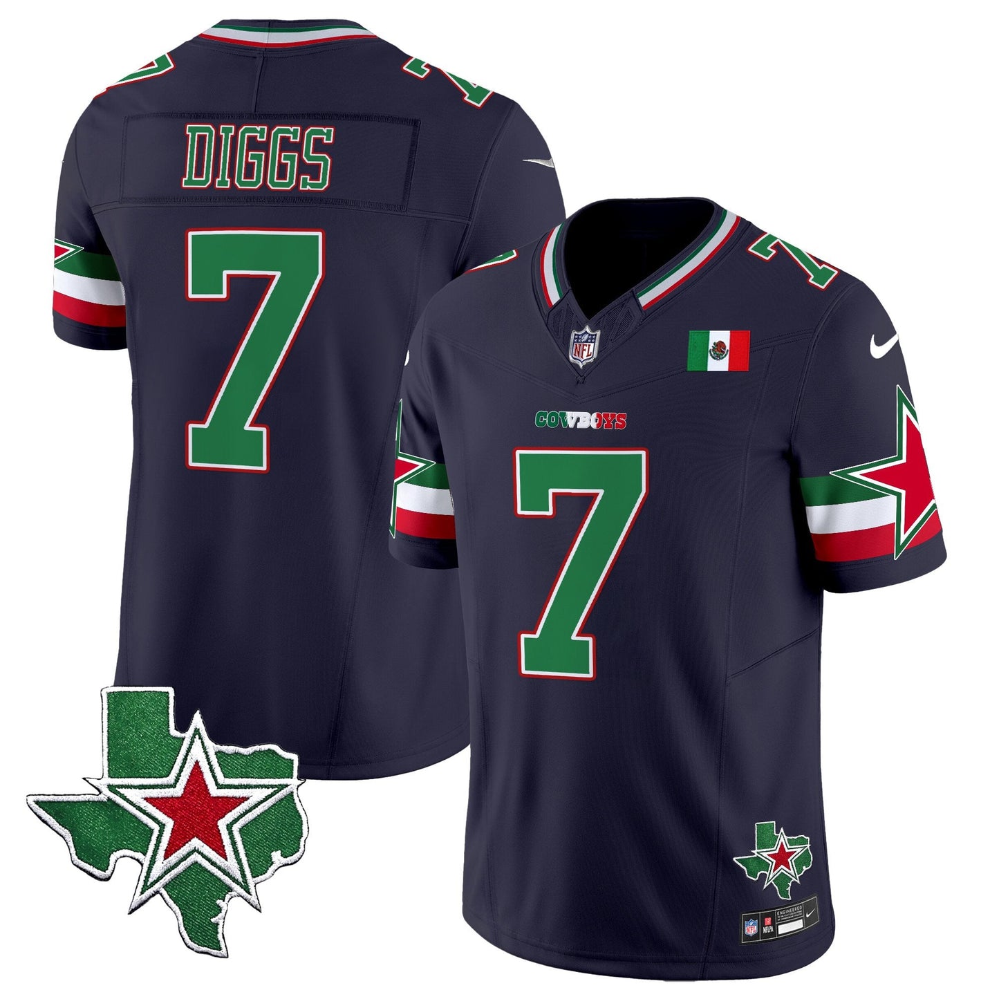 Men's Dallas Cowboys 2025 Mexico Vapor Limited Jersey - All Stitched