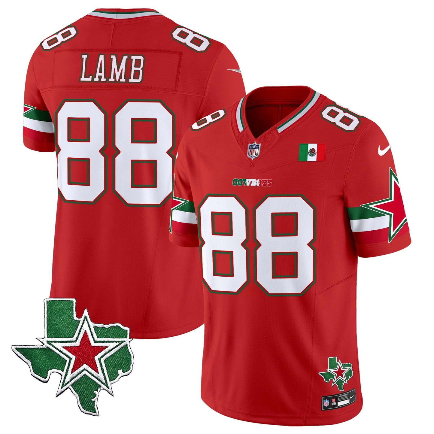 Men's Dallas Cowboys 2025 Mexico Vapor Limited Jersey - All Stitched