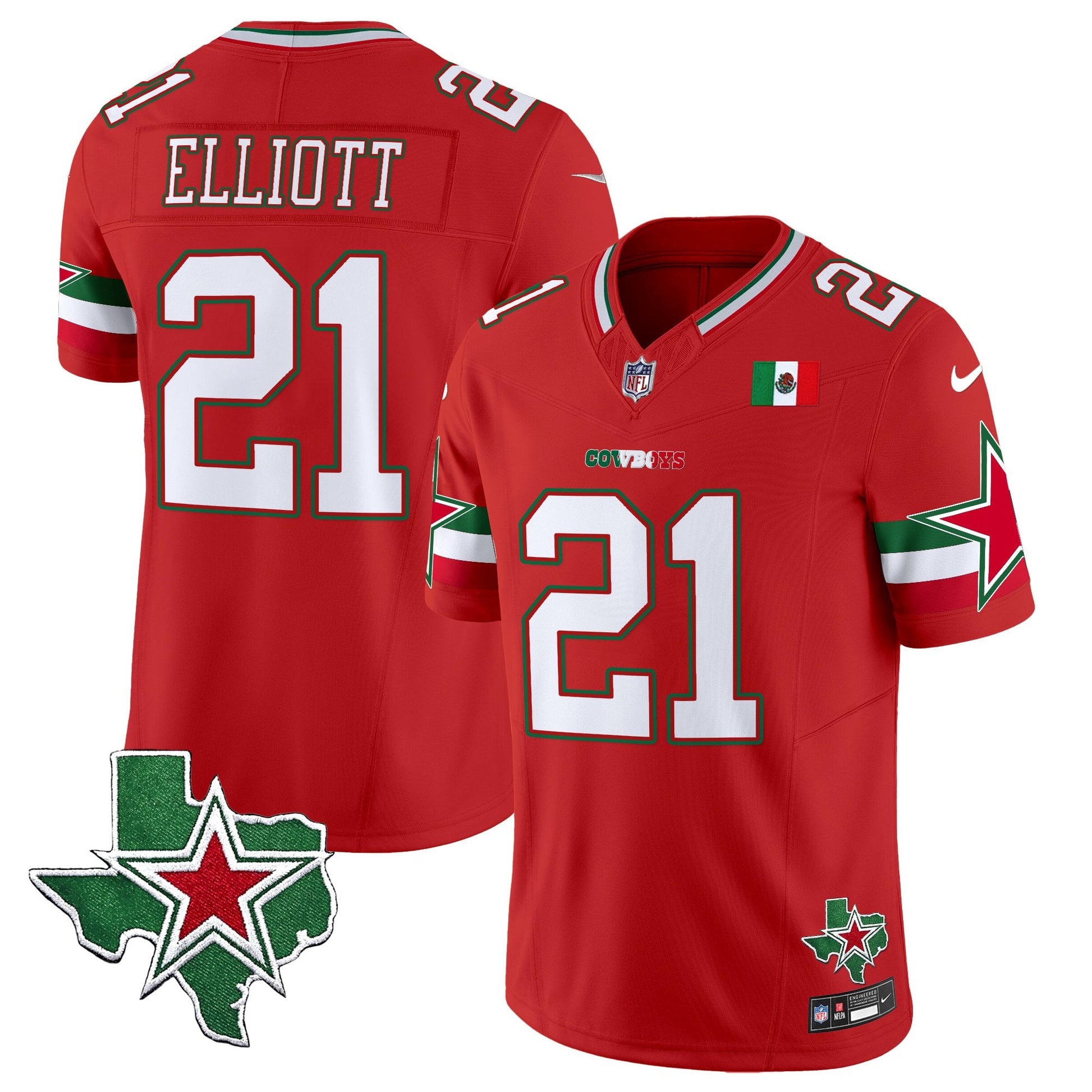 Men's Dallas Cowboys 2025 Mexico Vapor Limited Jersey - All Stitched