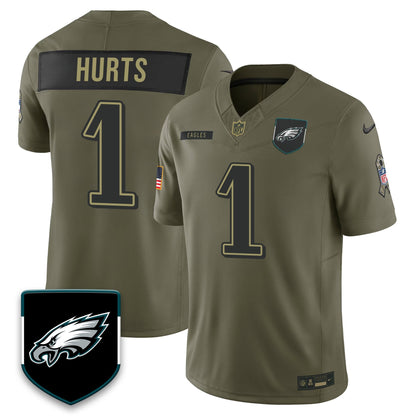 Philadelphia Eagles 2025 Salute to Service Limited Jersey - All Stitched