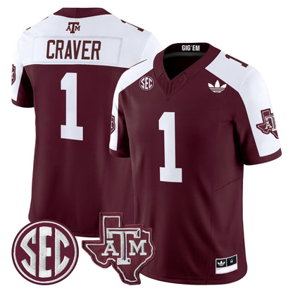 Men's Texas A&M Aggies 2025 Vapor Limited Jersey V2 - All Stitched